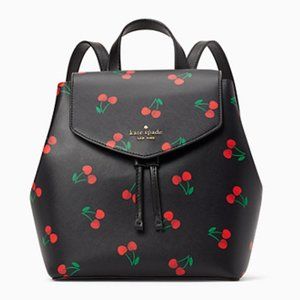 Kate Spade Lizzie Medium Flap Backpack Black Multi